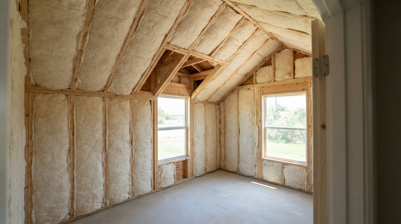 Completed fiberglass insulation project in Rio Hondo Texas