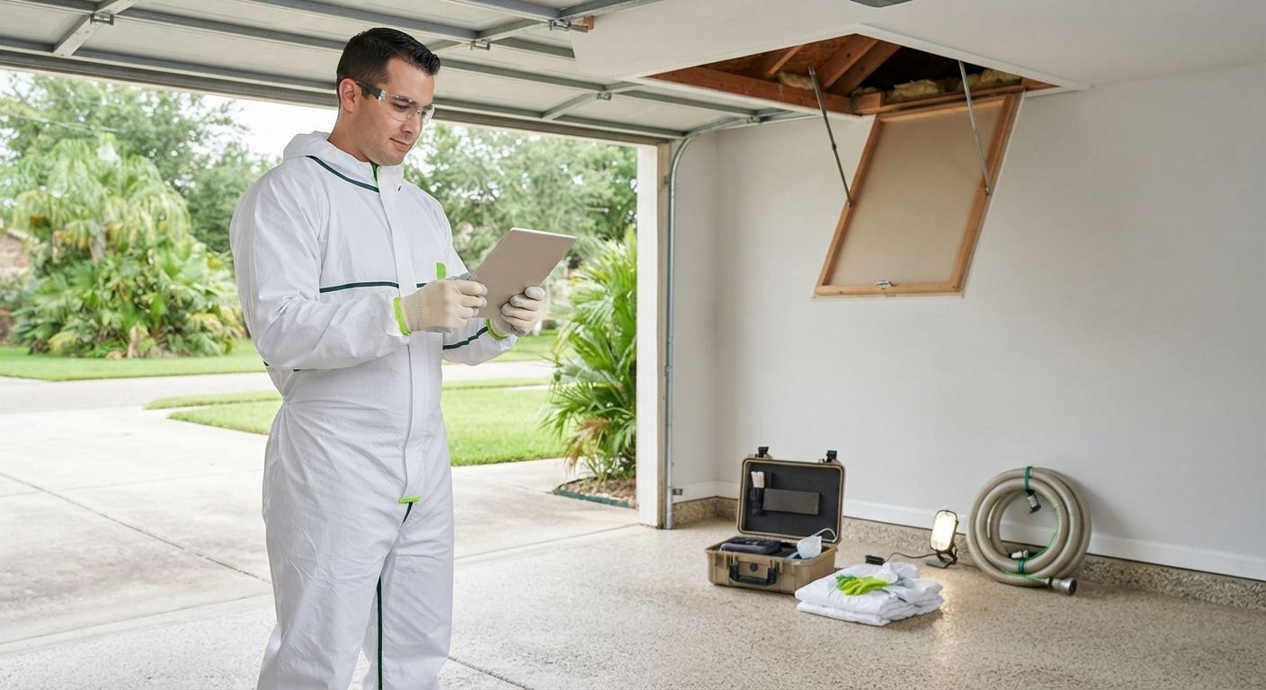 Harlingen insulation technician preparing for a scheduled residential service appointment