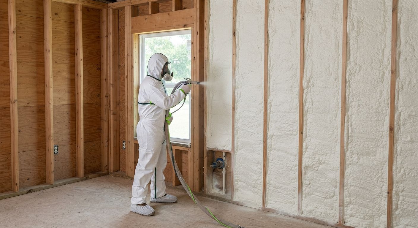 Professional spray foam wall insulation installation in Harlingen Texas