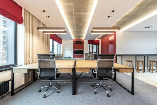 Clean, organized modern office workspace in Akron, OH