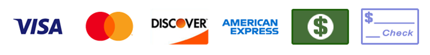 A visa mastercard discover and american express logo on a white background