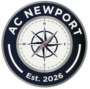 A circular logo with