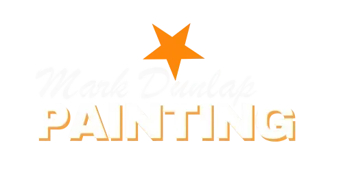 Orange star above gold “PAINTING” text on a white background