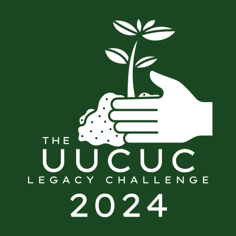 Green square with a white hand planting a plant. Under the image are the words in white