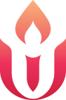 Image of the UUA logo. Dark pink on the ou