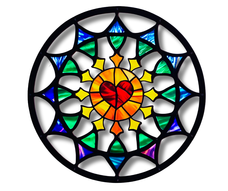 Image of our Rose Window Logo.