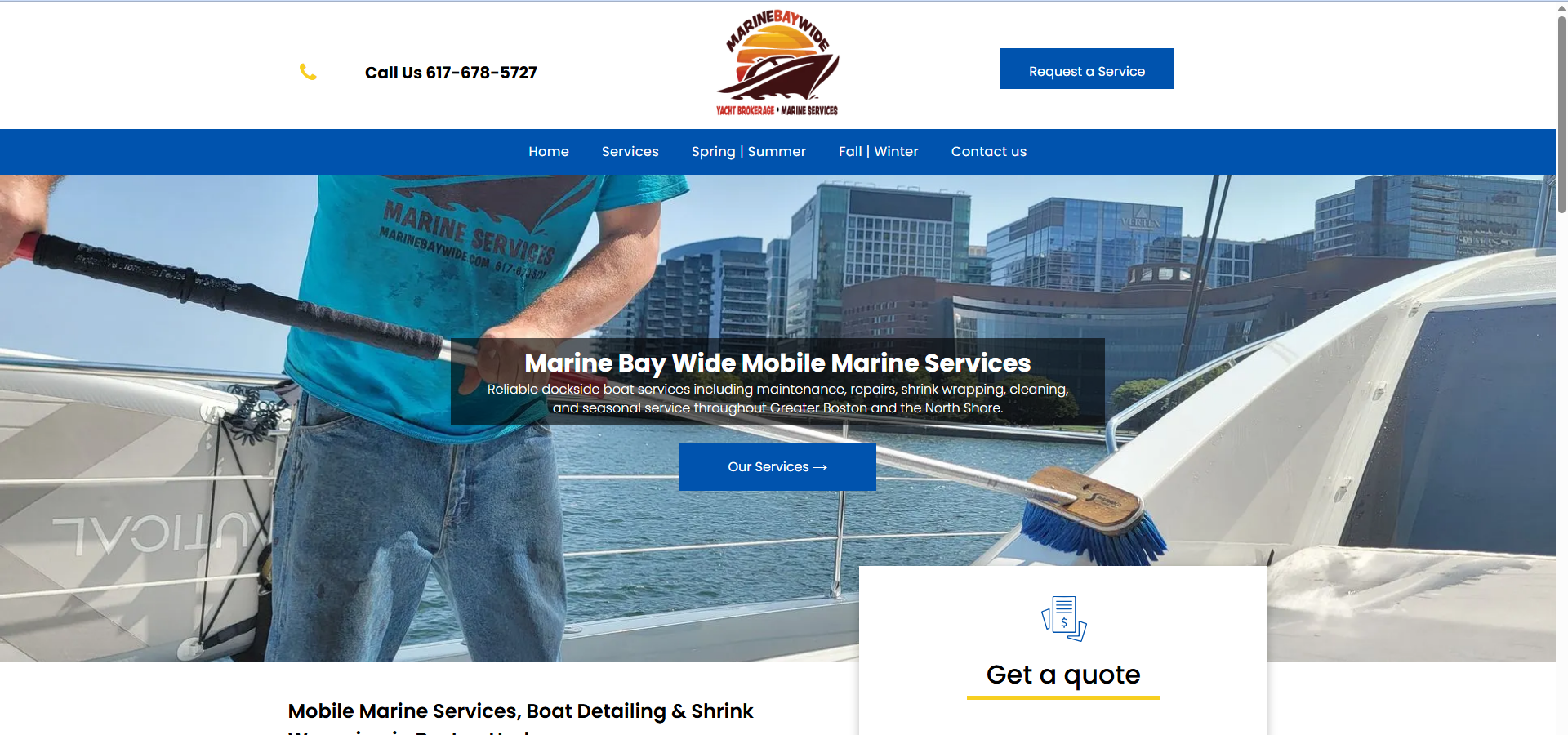 Marine Bay Wide website project showcasing marina services, boating amenities, website design, SEO, Google Business Profile optimization, and digital marketing solutions developed by V360Media.