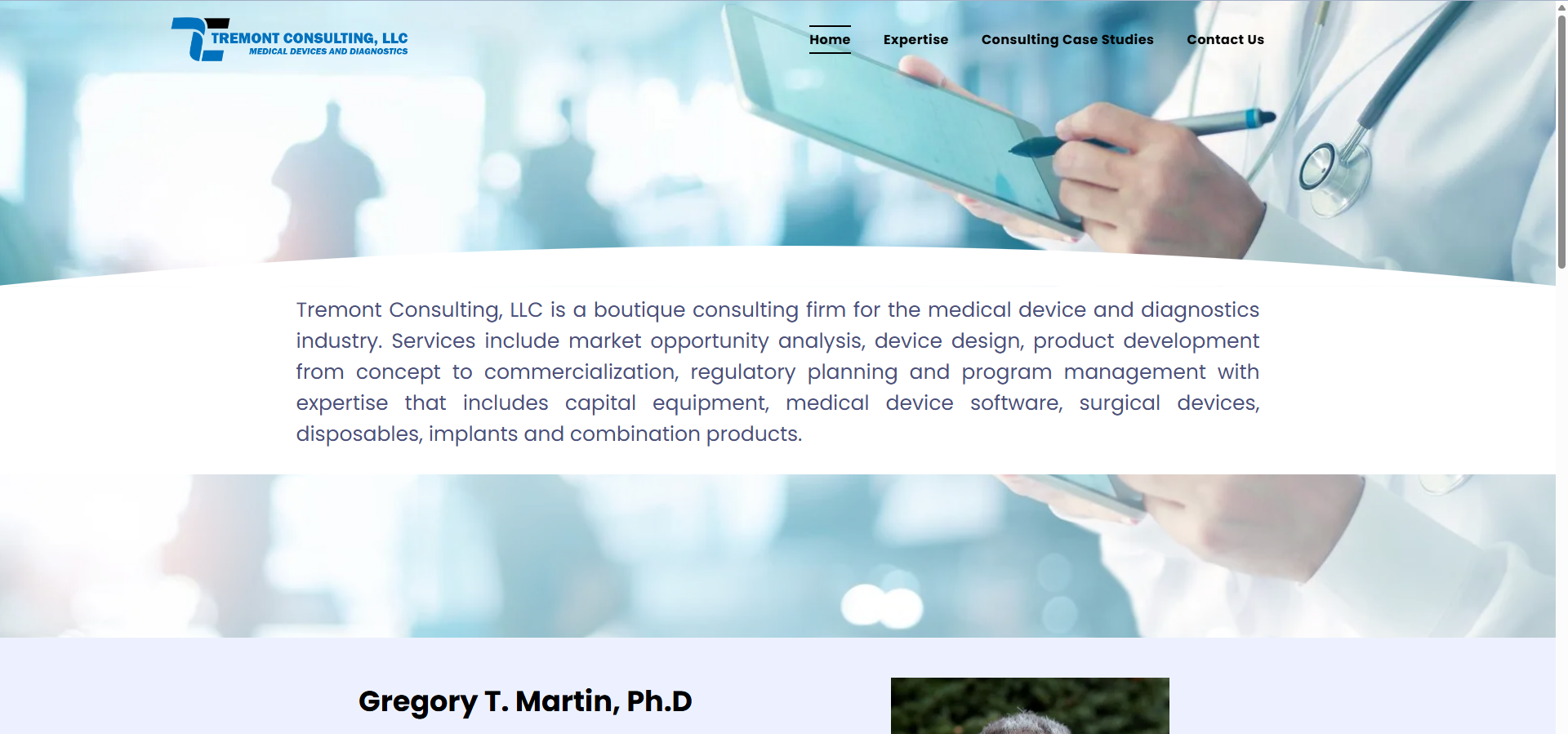Tremont Consulting website project showcasing professional consulting services with website design, SEO, lead generation, and digital marketing solutions developed by V360Media.
