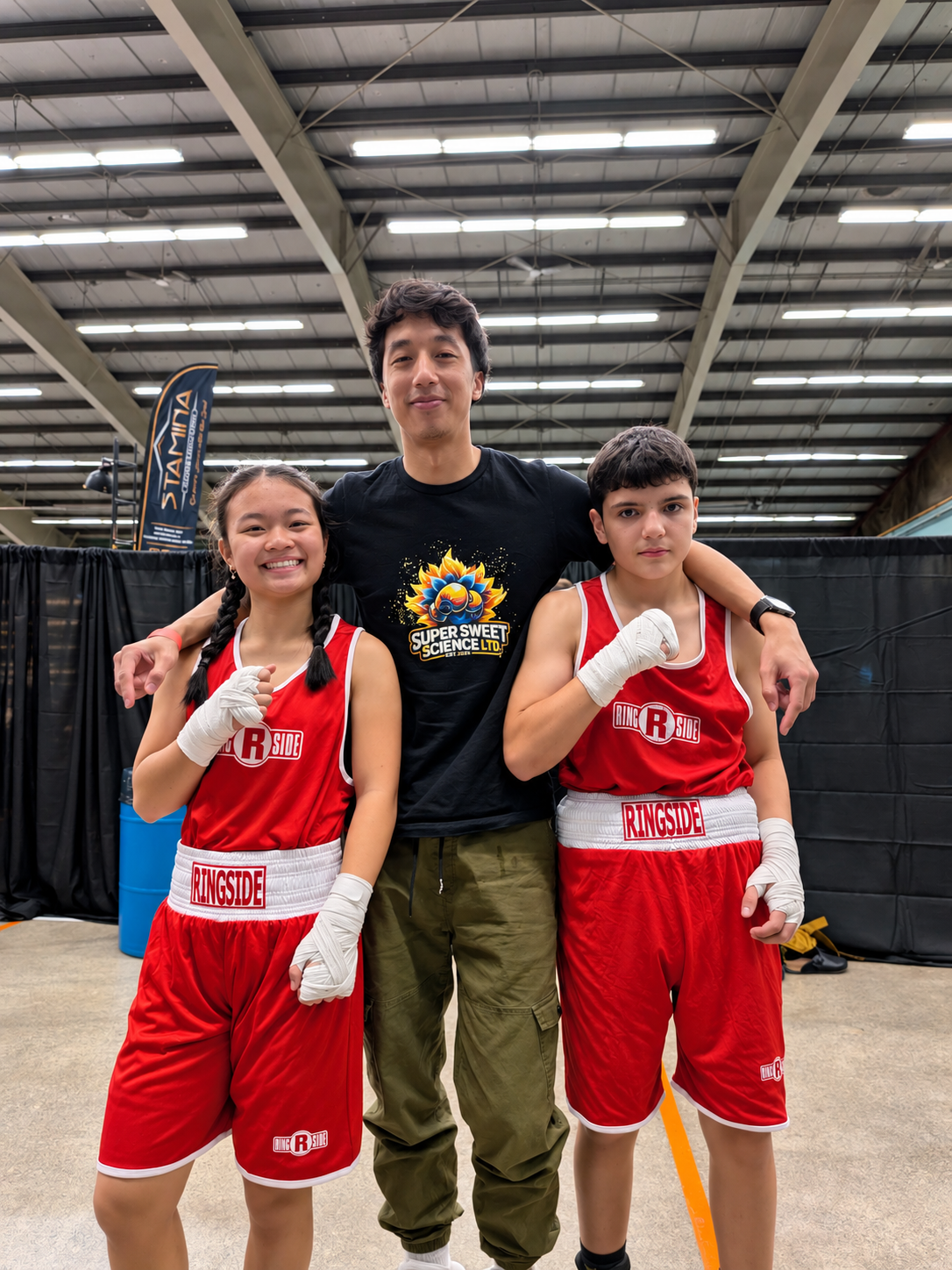 Super Sweet Science Boxing Youth Team and Coach Jason Boxing Nerd at the Bronze Gloves Tournament