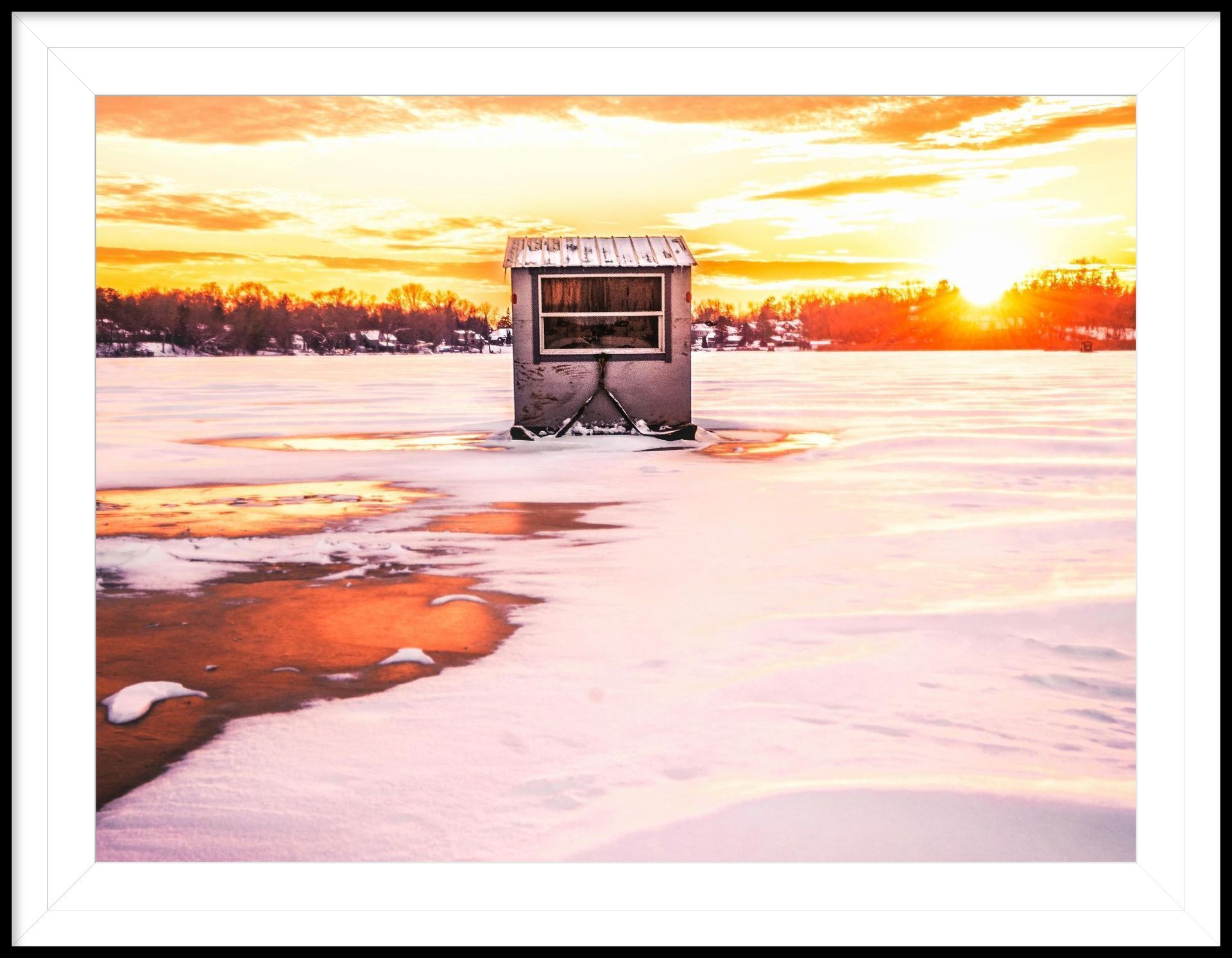 Ice fishing on Lake Waubesa