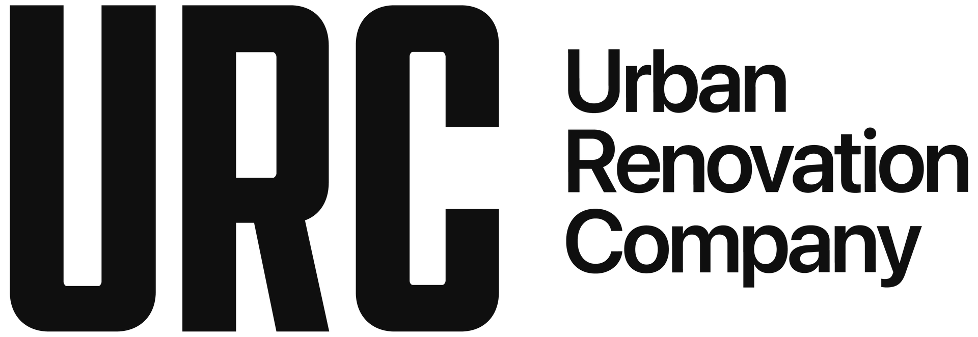 The company logo for Urban Renovation & Construction West Inc., featuring the letters URC in a blue square box.