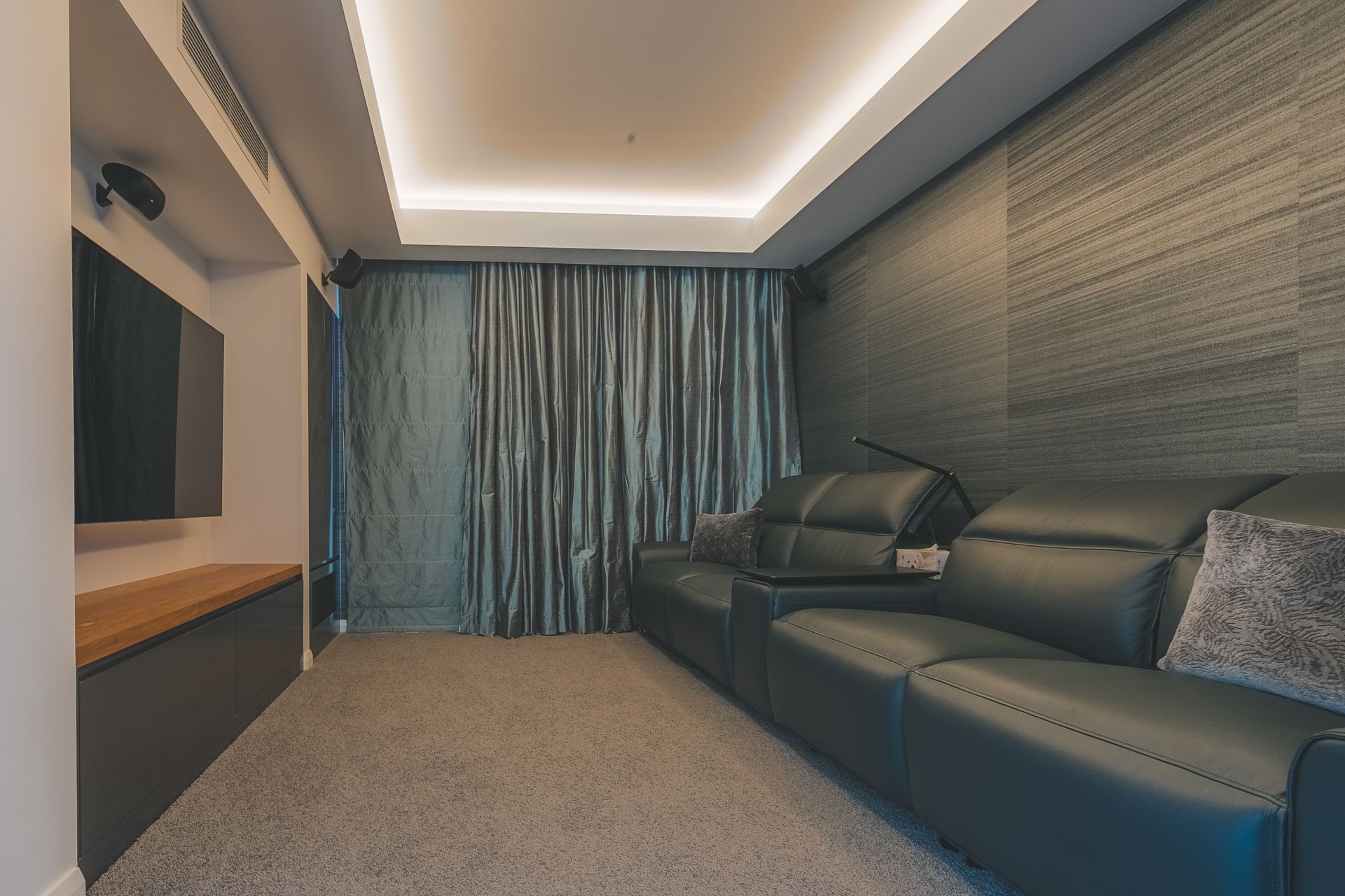 A living room filled with furniture and a ceiling fan. — Concept Kitchens In Laurieton, NSW