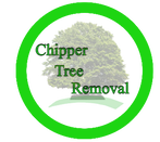 Logo: Green circle with text "Chipper Tree Removal" around a stylized tree illustration.