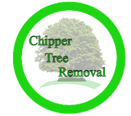 A logo for a company called chipper tree removal