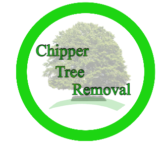 A logo for a company called chipper tree removal