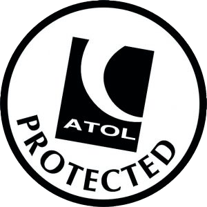 ATOL protected black-and-white certification logo in a circular seal