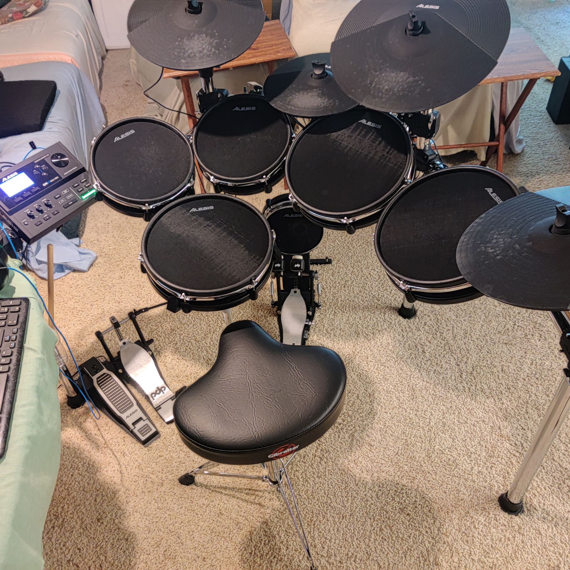 Original Drum Kit in Living room.