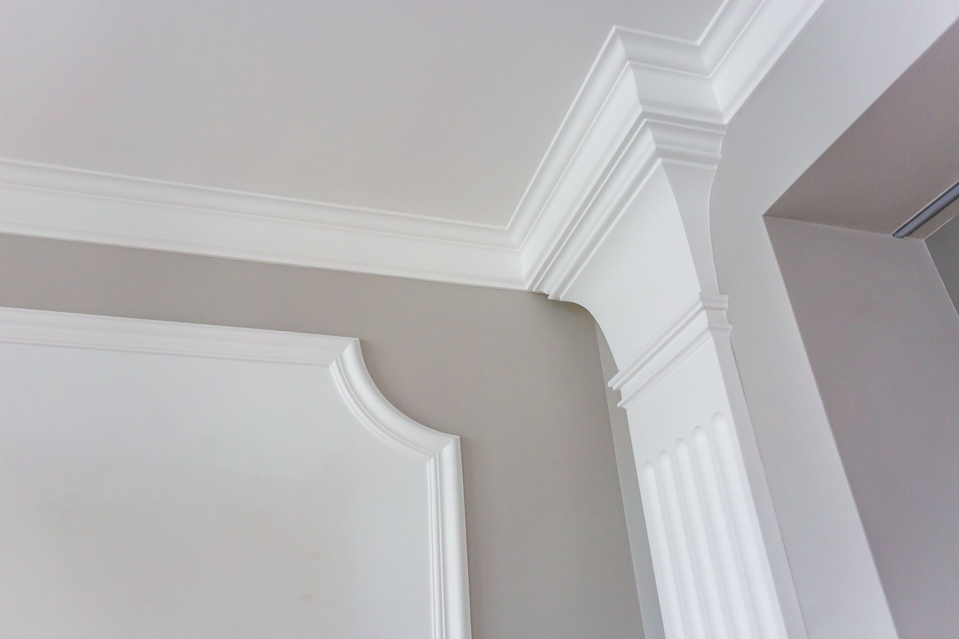 corner wall white paint