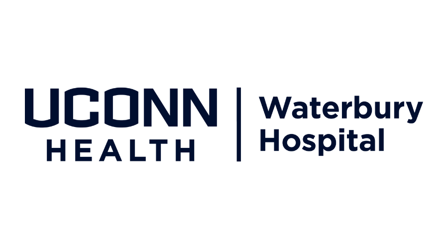 UCONN Health Waterbury Hospital logo is blue.