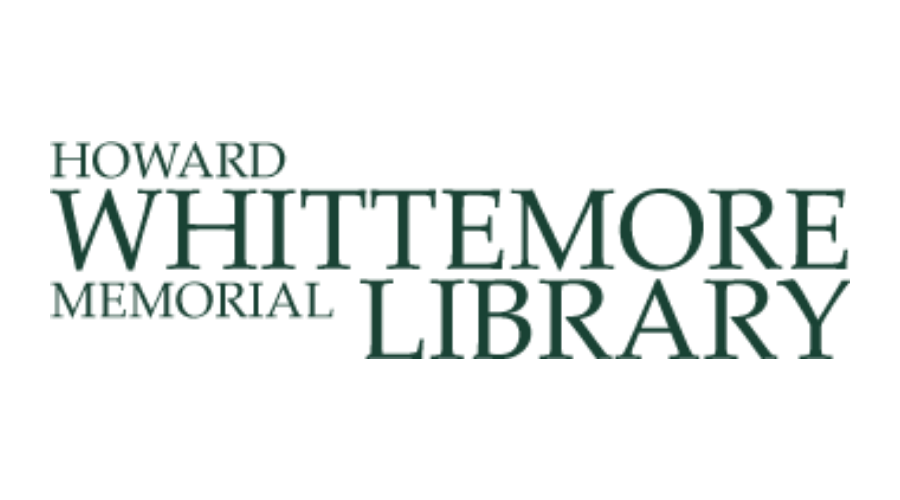 Howard Whittemore Memorial Library logo in dark green text on a white background