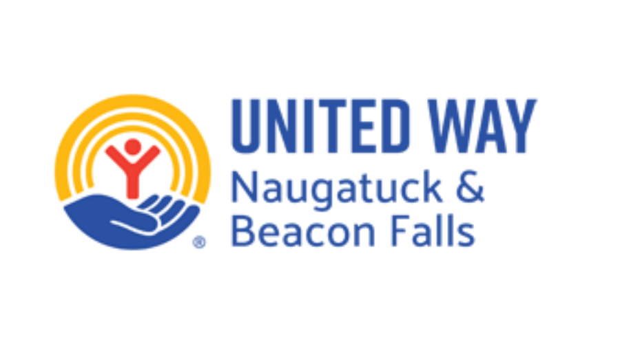 United Way Naugatuck & Beacon Falls logo in blue and orange on white background