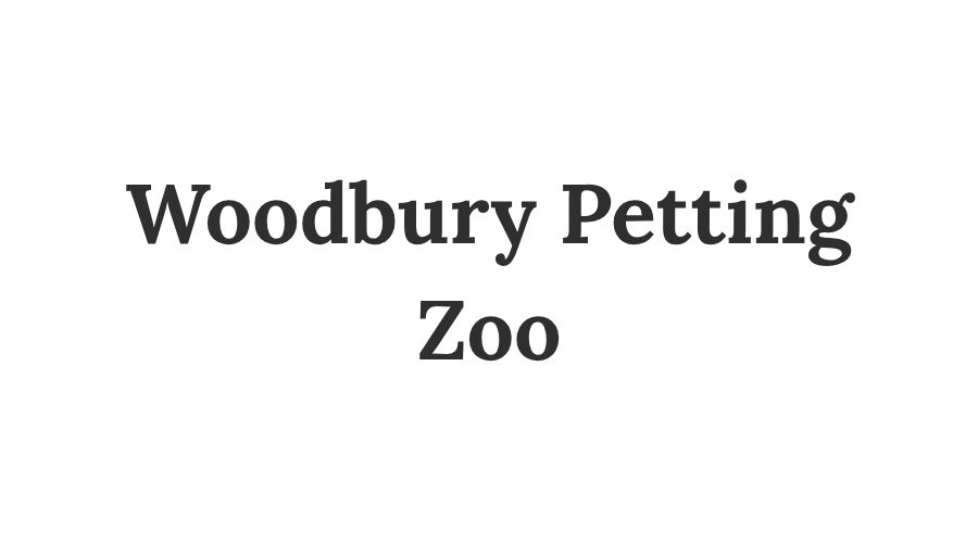 Woodbury Petting Zoo text on a white background