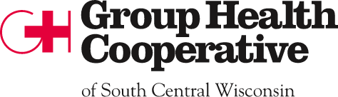 The logo for group health cooperative of south central wisconsin