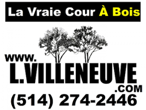 A black and white logo for la vraie cour a bois