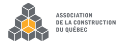 Le logo de l'association de la construction du québec est une pyramide de cubes.