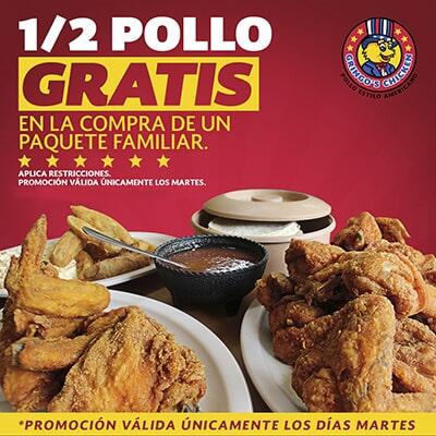 GRINGO'S CHICKEN - 1/2 pollo gratis
