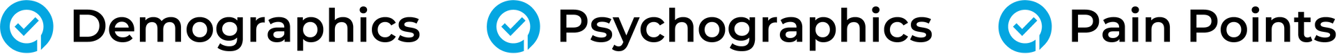 A row of blue and black lines on a white background.