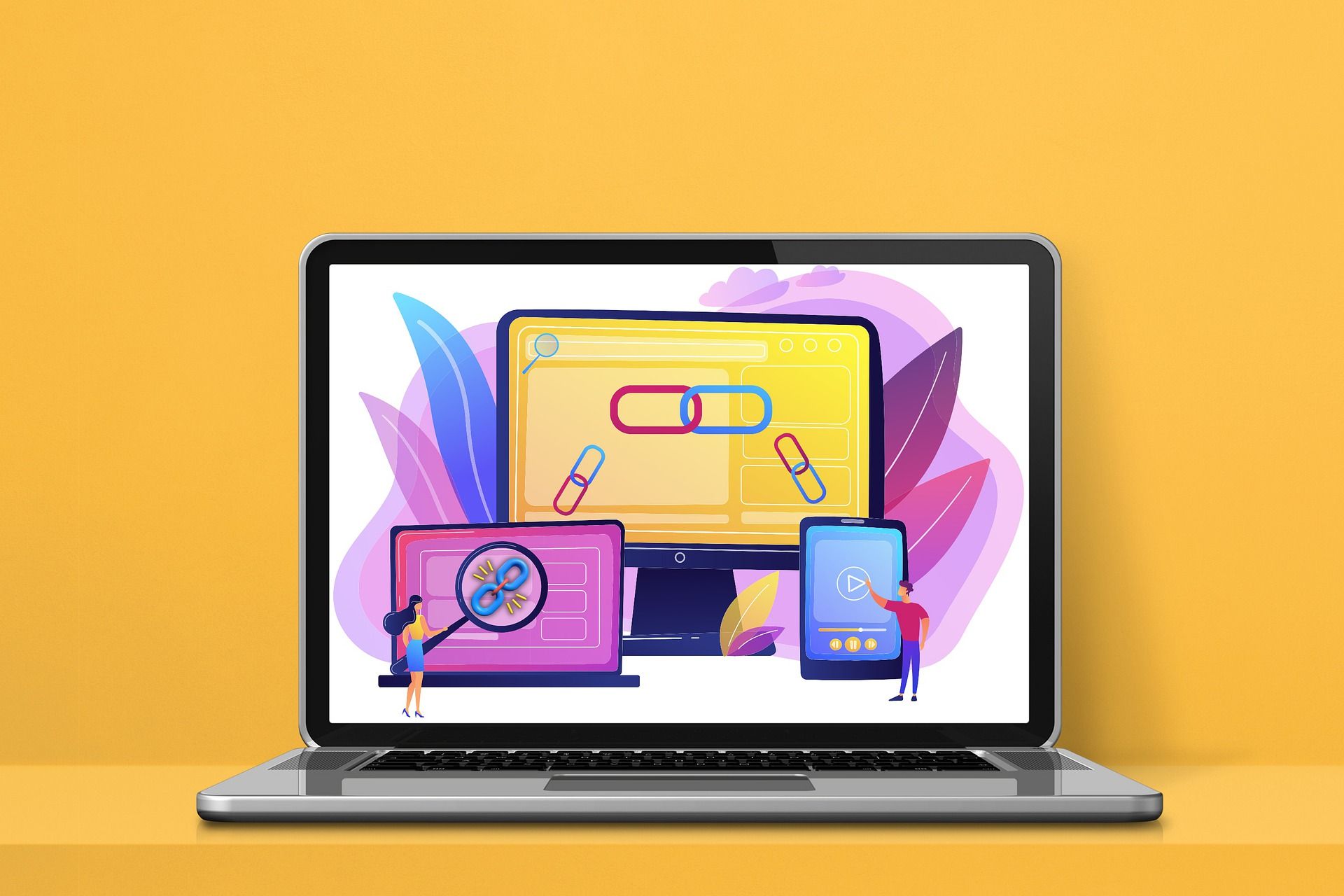 Designer researching the dos and don’ts of successful rebranding when choosing new colors for the company logo.