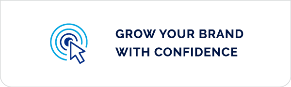 A logo that says `` grow your brand with confidence ''
