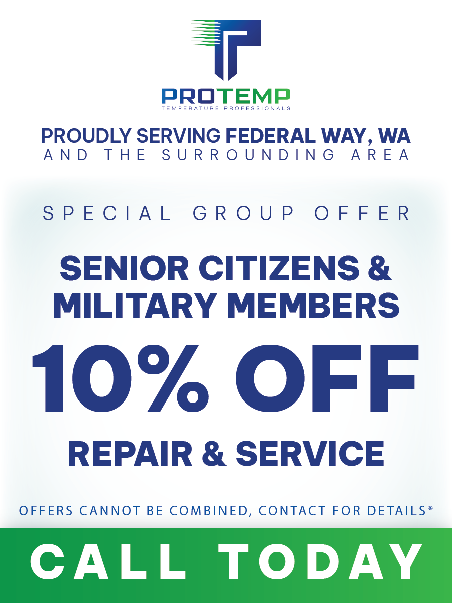 A special group offer for senior citizens and military members is 10 % off repair and service.