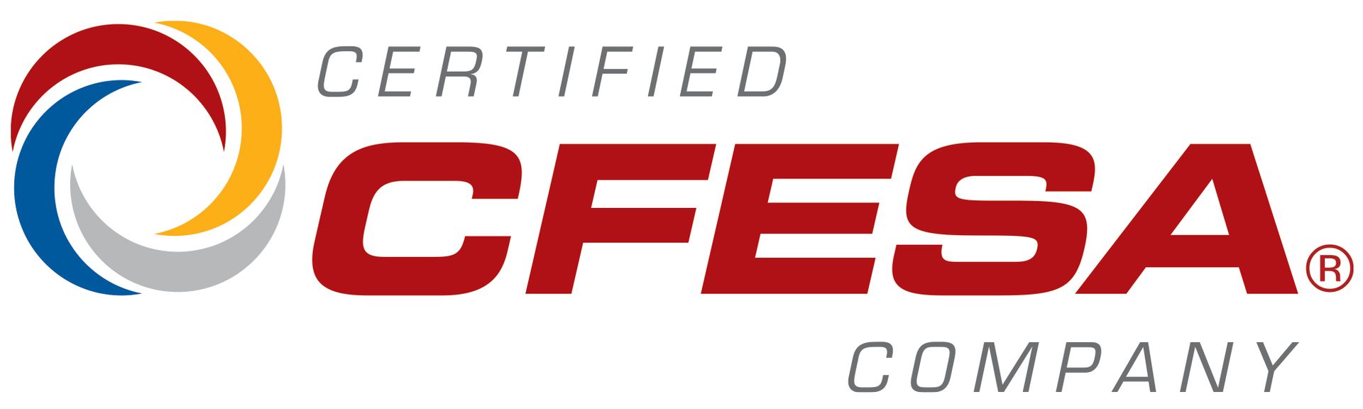 A certified cfesa company logo on a white background