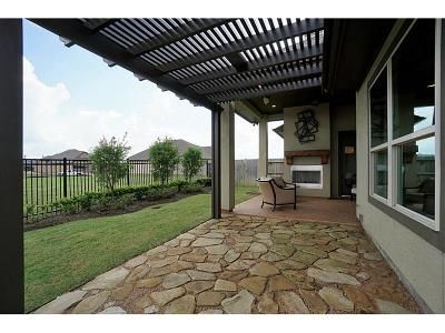 Attached aluminum pergola extending outdoor living space in Round Rock Attached aluminum pergola extending outdoor living space in Round Rock