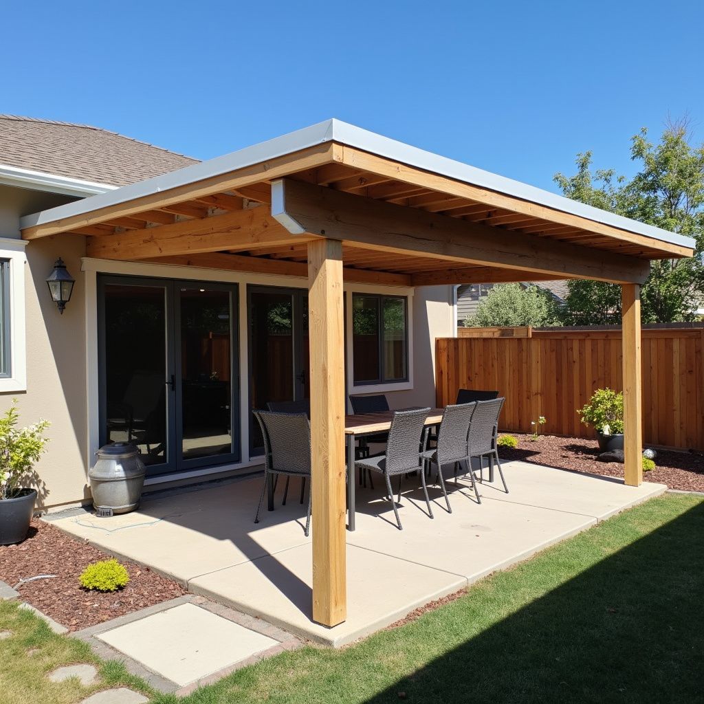 Patio cover with integrated roofline in Leander, TX