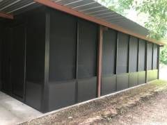 Shavano Park screen room featuring a sleek roof extension and premium screen mesh for a clean, upscale finish.