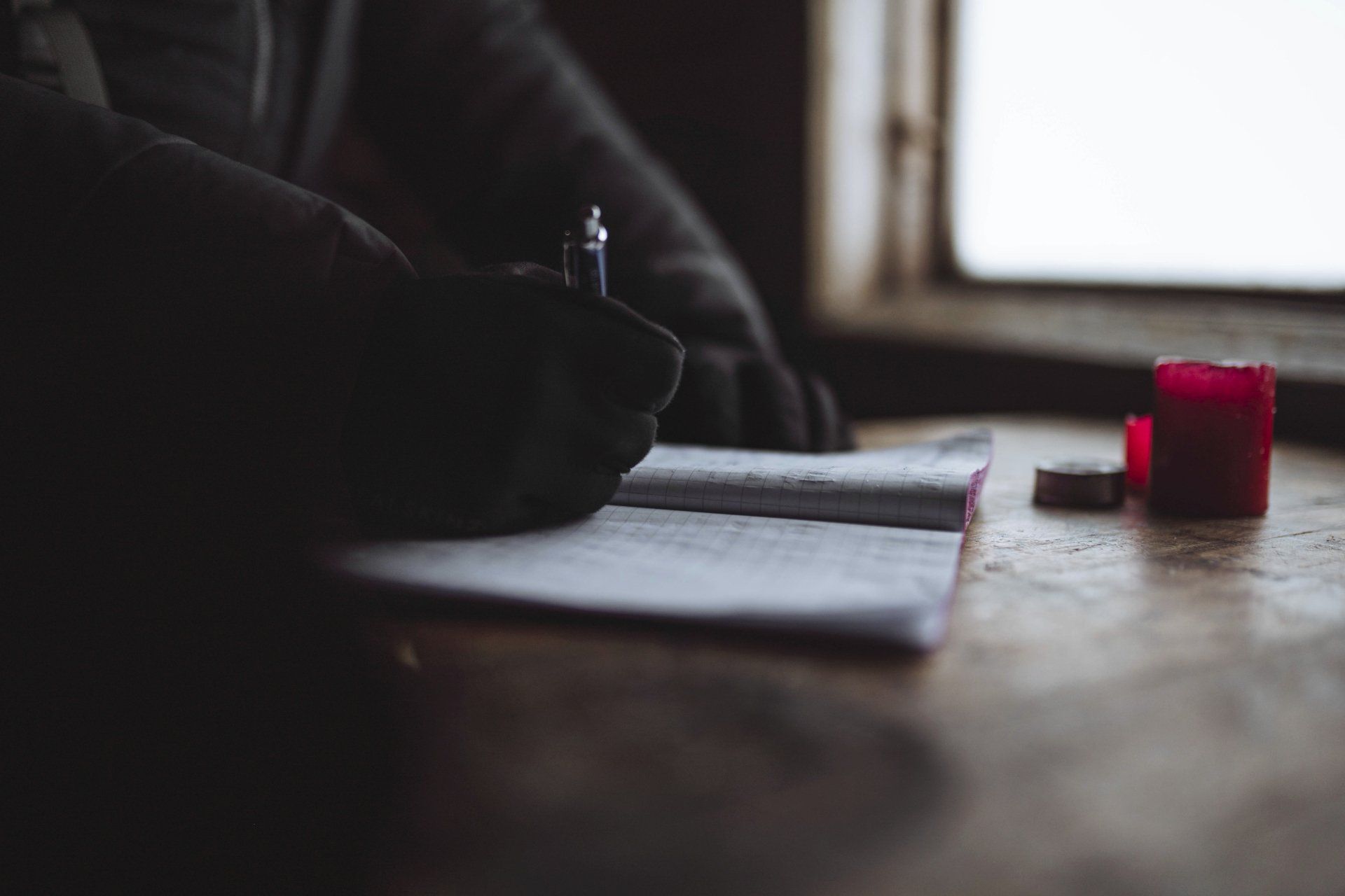 person writing
