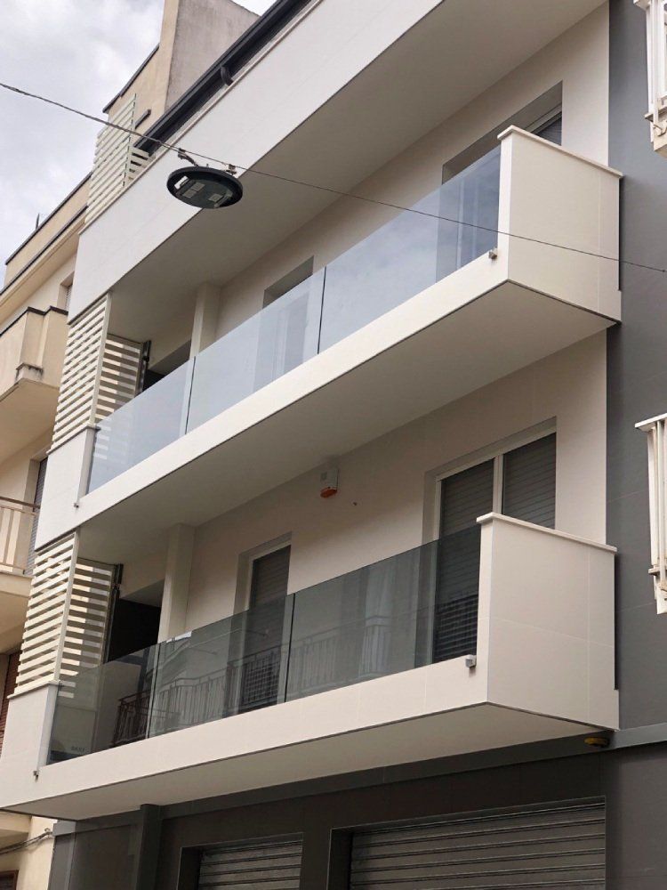 balconata in vetro