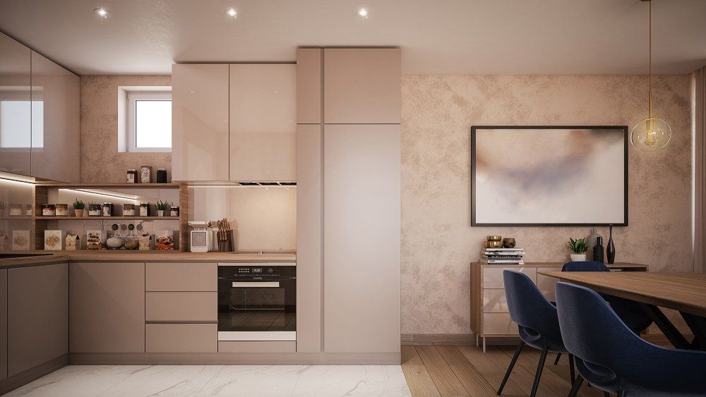rivestimento in vetro cucina