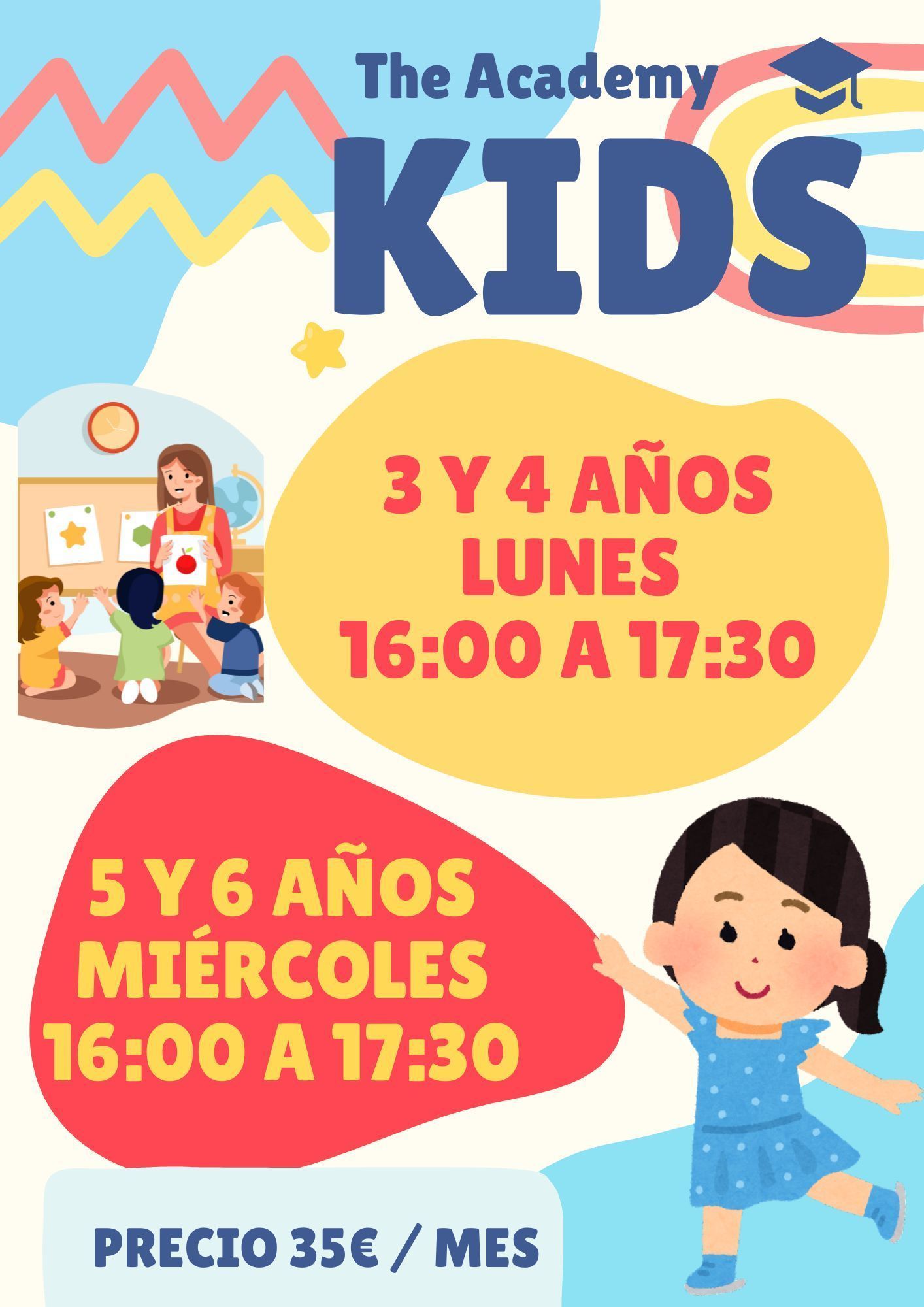 Clases de inglés para niños de 3 a 6 años en Chiclana academia infantil inglés divertido