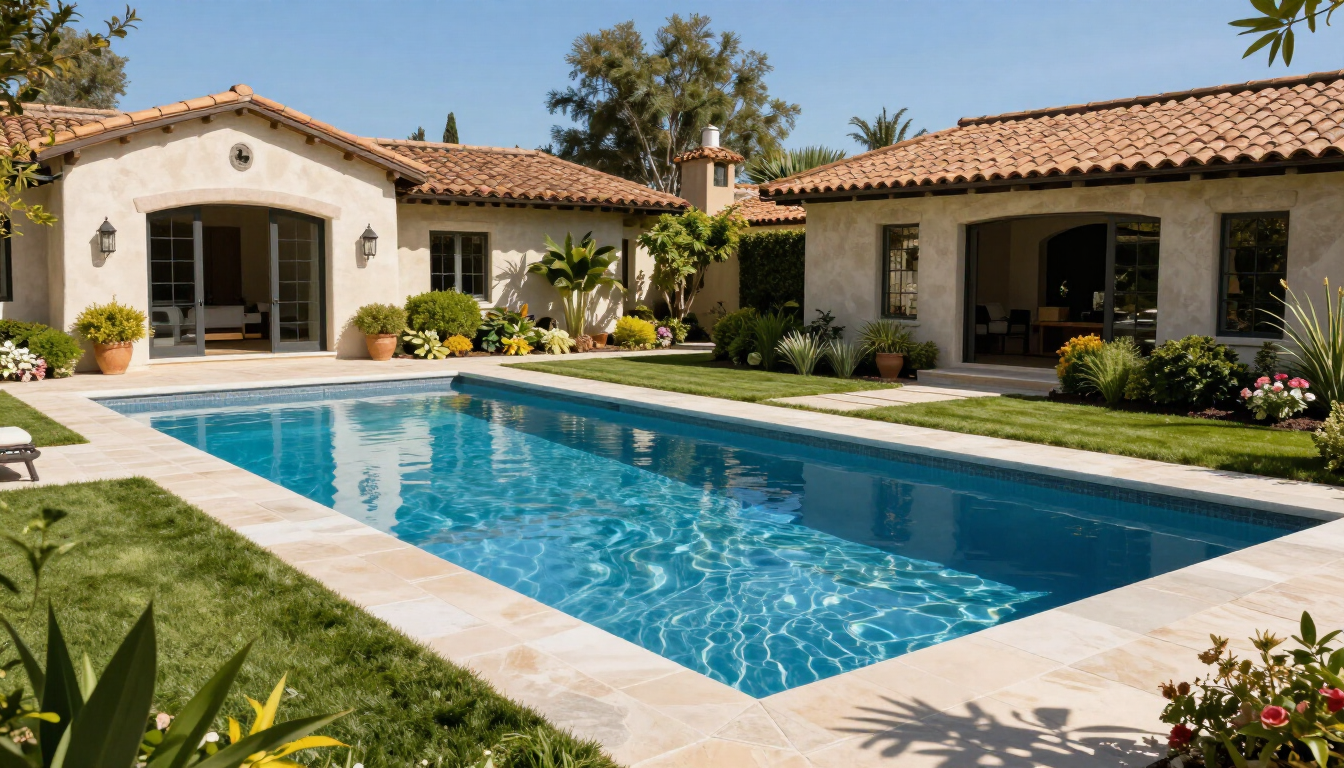 Pool at a private residence in Yountville