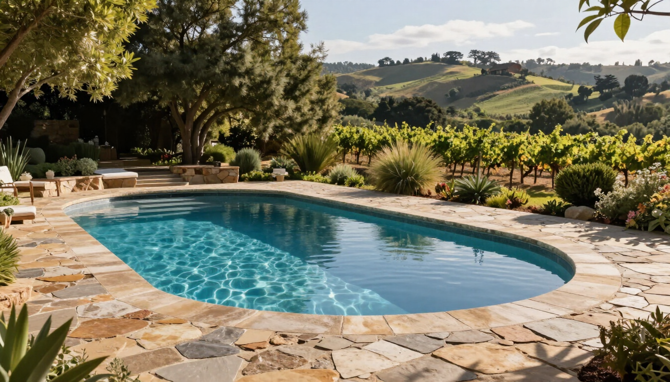 Pool at a St. Helena property