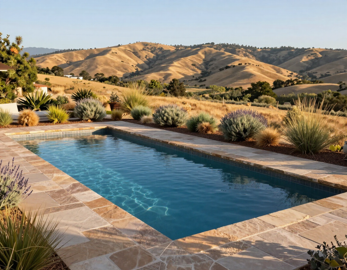 Well-maintained residential pool in St. Helena, CA