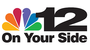 NBC 12 On Your Side logo with colorful peacock and black “12” text