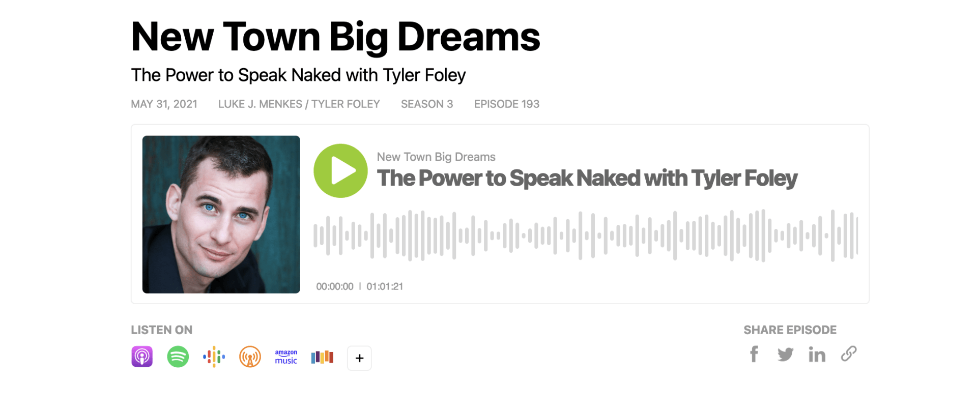 The Power to Speak Naked with Sean Tyler Foley