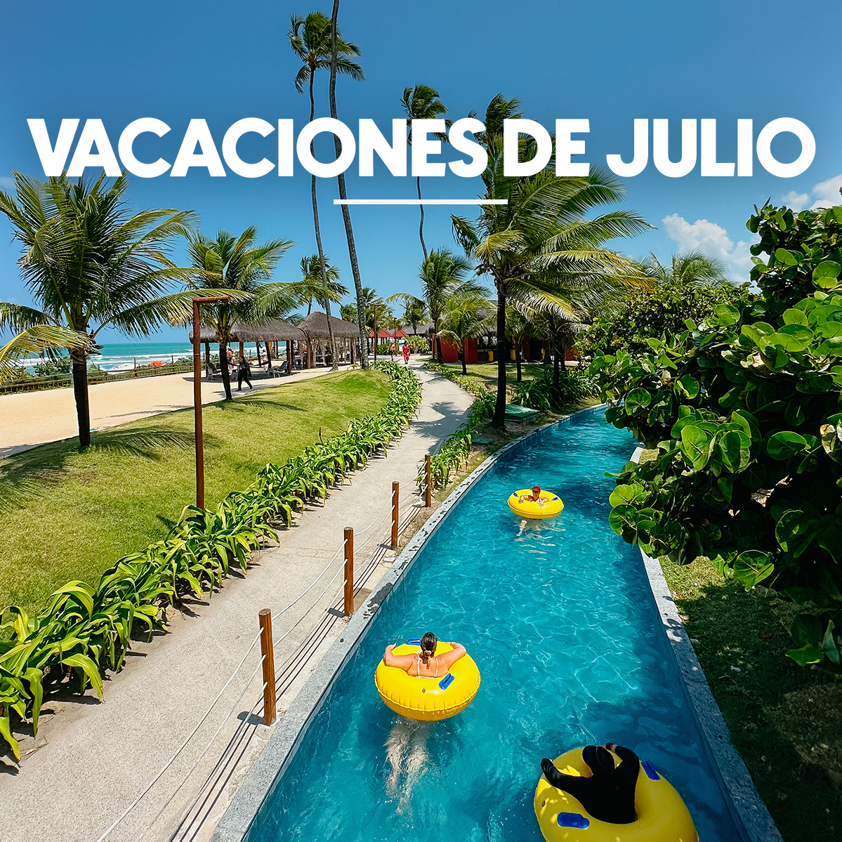 Campaña promocional de vacaciones de julio de 2026.