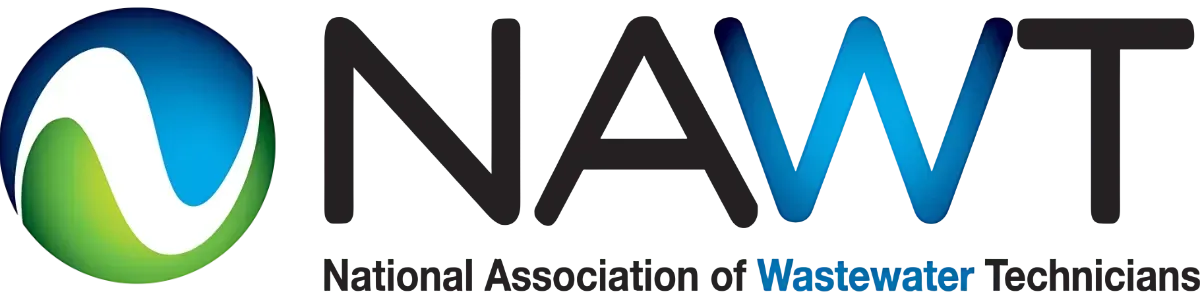 NAWT logo with blue and green circular emblem and black text “National Association of Water Technicians”