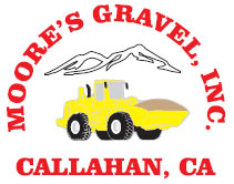 The logo for moore 's gravel inc . in callahan , ca.